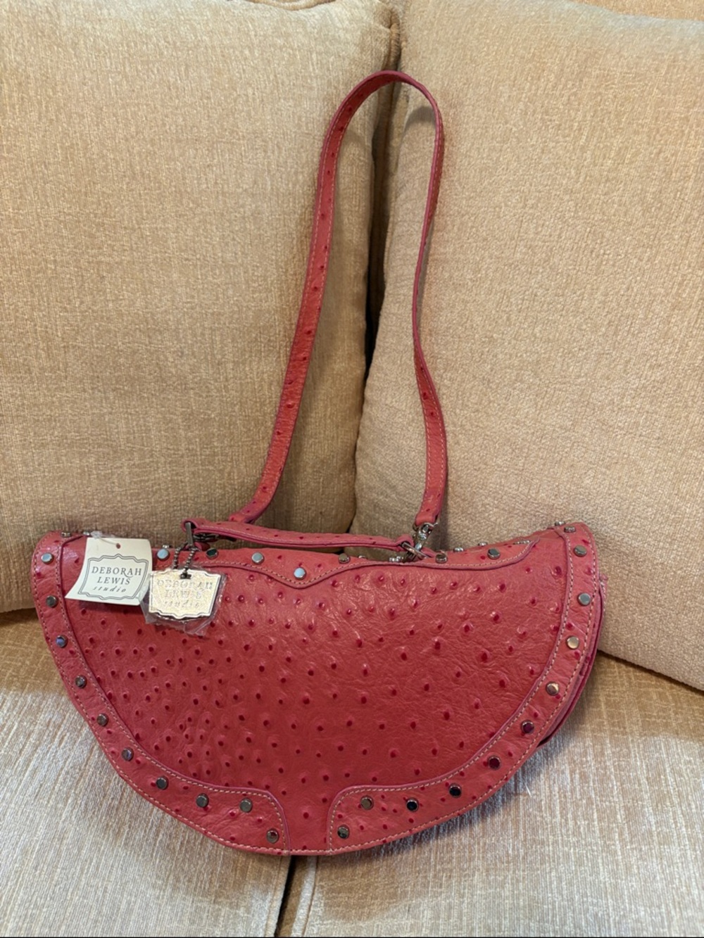 Pink Crescent Shoulder Bag